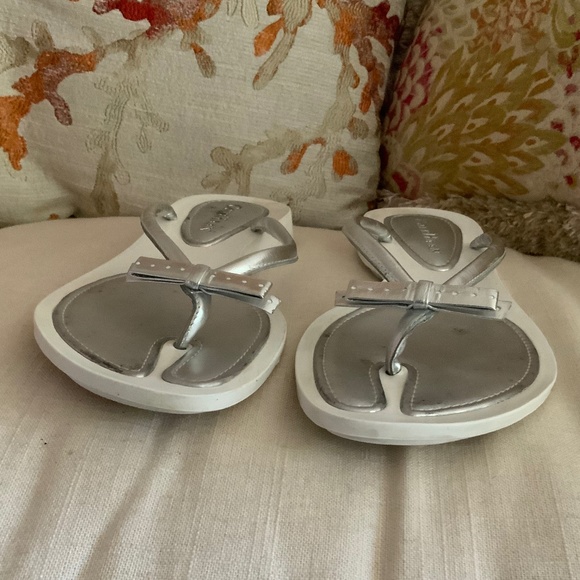 ColeHaan Silver/White “Bikini” Sandal Fun Feminine - Picture 8 of 13